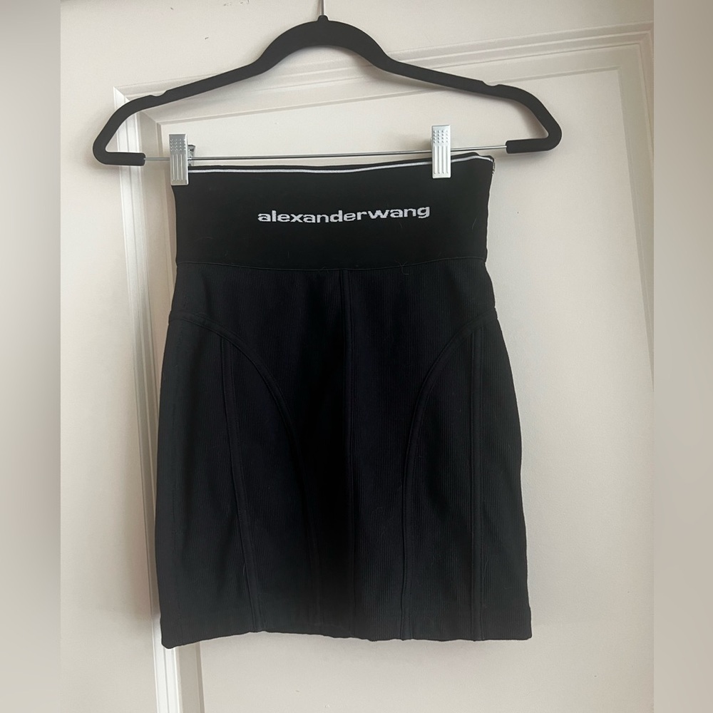 Alexander Wang Black High-Waisted Mini Skirt - Size XS